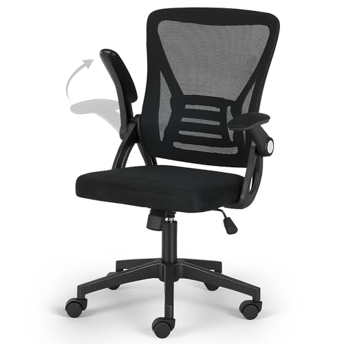 ADOV Ergonomischer Bürostuhl mit 90° Klappbare Armlehnen, Lendenstütze, Höhenverstellbar, Netzstoff Schreibtischstuhl mit Sitzpolster, Drehstuhl mit Wippfunktion für Home Office und Arbeitsplatz ADOV Ergonomischer Bürostuhl mit 90° Klappbare Armlehnen, Lendenstütze, Höhenverstellbar, Netzstoff Schreibtischstuhl mit Sitzpolster, Drehstuhl mit Wippfunktion für Home Office und Arbeitsplatz von ADOV
