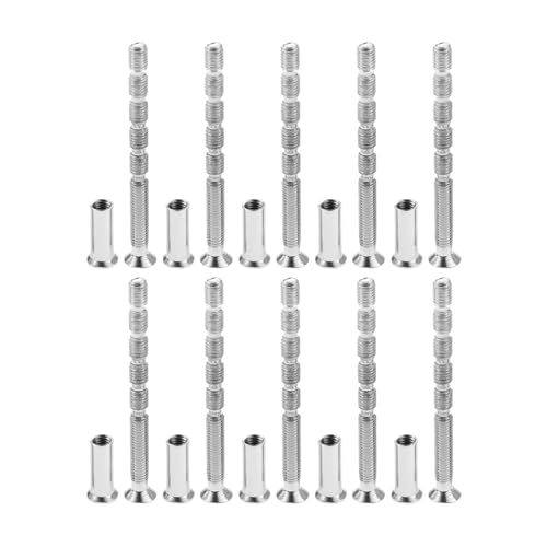 10 Sätze 5 mm Schloss Rundkopf Eisenschraube Türgriff Hebel Bolzen Verbindungsstück Befestigung Schneidschlitz Scharnierschraube for Türschlossbefestigung von ADQPLXGWH