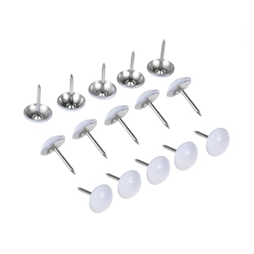100 Stücke Weiß Metall Polster Nagel Möbel Tack Stud Reißzwecke Moderne Nägel Wohnaccessoires 11 * 17mm Schmuckschatulle Box Sofa Dekor von ADQPLXGWH