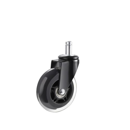 2/3 Zoll Set mit 5 Bürostuhlrollen, Ersatzrollen for Computer- und Gaming-Schreibtische, Universalrollen for Hartholzböden und Teppiche(3 in Single Wheels) von ADQPLXGWH
