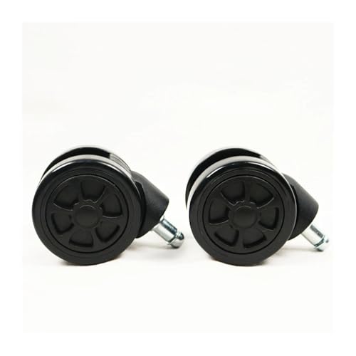 5 Stück/60 mm Möbelrollen for Bürostühle, große Farbrollen im Auto-Rad-Stil(Black) von ADQPLXGWH