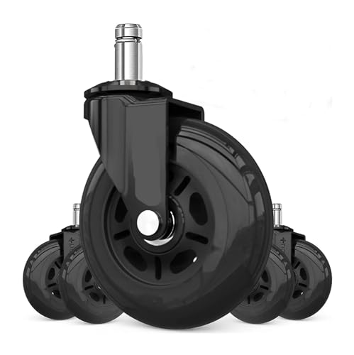 5 stücke Bürostuhl Räder Ersatz Schreibtisch 3 Zoll Stumm Swivel Caster for Schwere Möbel Universal Polyurethan Gummi Caster(2.5 inch) von ADQPLXGWH