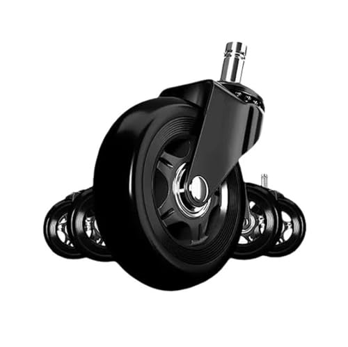 Bürostuhl-Lenkrollen, 5er-Set for Fliesen, Hartholzböden und Teppiche, universell passend for die meisten Stühle(2.5 inch) von ADQPLXGWH