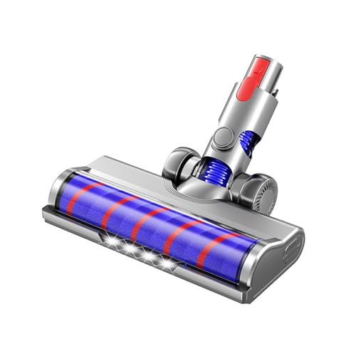 Kompatibel for Dyson Staubsauger Elektrische Bodenbürste Wollstreifen Weiche Samt-Rollbürste Bodenbürste V7V8V10V11 Zubehör(V7-v11xbredandbluesoftvelvet(whitelight)) von ADQPLXGWH