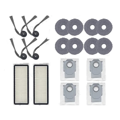 Kompatibel for Roborock Qrevo Curv / P20 Pro Roboter-staubsauger Hepa-Filter Mopp Tuch Staub Tasche Zubehör Ersatz Teile(Set 5) von ADQPLXGWH