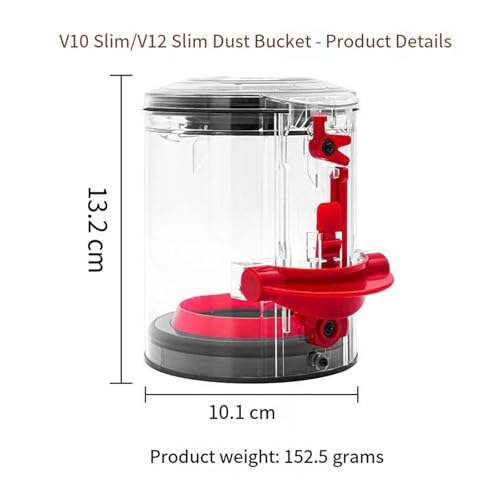 Kompatibel mit Dyson Staubsauger Mülleimer Zyklon Staub Sammlung Eimer Untere Abdeckung V6V7V8V10Dc35 Reparatur Saug Kopf Zubehör(Compatiblewithv10slim/v12dustbucket) von ADQPLXGWH