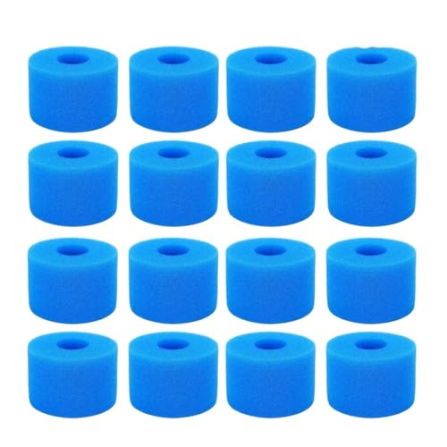 Waschbare Schwammschaumkartusche, kompatibel mit Typ VI Poolfilter, Schwammschaumkartusche, Pool- und Spa-Kartuschenfilterersatz(16PCS) von ADQPLXGWH
