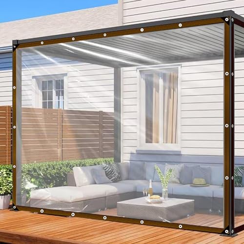 Abdeckplane Wasserdicht - Transparente Plane Wasserdicht mit öSen für Garten Wetterfeste Faltbar klarsichtplane Planen für wasserdichte Gartenmöbel MöBel Staubdicht GewäChshaus Pet Hutch Dach(2x4m) Abdeckplane Wasserdicht - Transparente Plane Wasserdicht mit öSen für Garten Wetterfeste Faltbar klarsichtplane Planen für wasserdichte Gartenmöbel MöBel Staubdicht GewäChshaus Pet Hutch Dach(2x4m) von ADRUEKMV