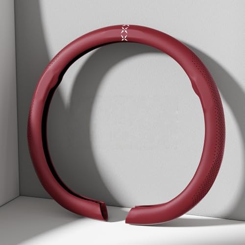 ADSDWXC Komfort Lenkradabdeckung, Luxuriöser Suede Auto Lenkradbezug, Weiches Leder, Gepolsterte Räderabdeckung Für Benz SLS-Class, 37-38cm,A-Red- D-Shaped ADSDWXC Komfort Lenkradabdeckung, Luxuriöser Suede Auto Lenkradbezug, Weiches Leder, Gepolsterte Räderabdeckung Für Benz SLS-Class, 37-38cm,A-Red- D-Shaped von ADSDWXC