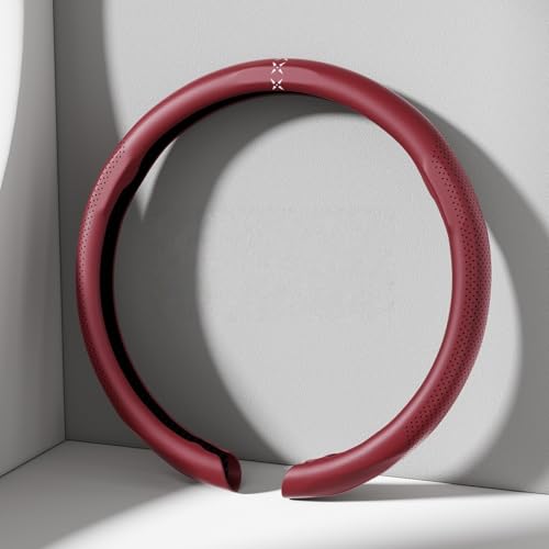 ADSDWXC Komfort Lenkradabdeckung, Luxuriöser Suede Auto Lenkradbezug, Weiches Leder, Gepolsterte Räderabdeckung Für Geely Jiyue Robo 07, 37-38cm,A-Red-Circular ADSDWXC Komfort Lenkradabdeckung, Luxuriöser Suede Auto Lenkradbezug, Weiches Leder, Gepolsterte Räderabdeckung Für Geely Jiyue Robo 07, 37-38cm,A-Red-Circular von ADSDWXC