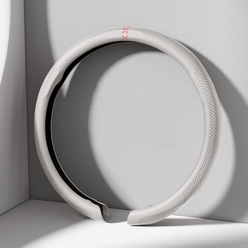 ADSDWXC Komfort Lenkradabdeckung, Luxuriöser Suede Auto Lenkradbezug, Weiches Leder, Gepolsterte Räderabdeckung Für Nissan Note, 37-38cm, B-White-Circular ADSDWXC Komfort Lenkradabdeckung, Luxuriöser Suede Auto Lenkradbezug, Weiches Leder, Gepolsterte Räderabdeckung Für Nissan Note, 37-38cm, B-White-Circular von ADSDWXC