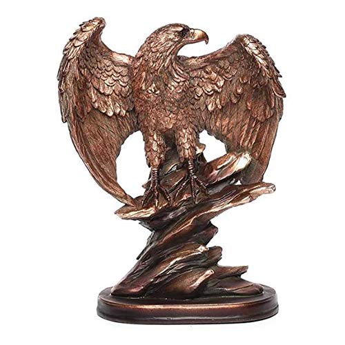 Große patriotische Weißkopfseeadler auf den Felsen Statue Wildvogel dekorative Adler Bronze Harz Figur von ADSE