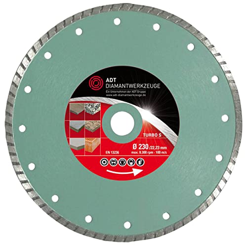 ADT DIAMANTWERKZEUGE | Diamanttrennscheibe Feinsteinzeug & Terrazzo Turbo S Premium mit geschlossenem Turboschneidrand | Ø 125 mm / 22,23 mm ADT DIAMANTWERKZEUGE | Diamanttrennscheibe Feinsteinzeug & Terrazzo Turbo S Premium mit geschlossenem Turboschneidrand | Ø 125 mm / 22,23 mm von ADT DIAMANTWERKZEUGE Ein Unternehmen der ADT Group