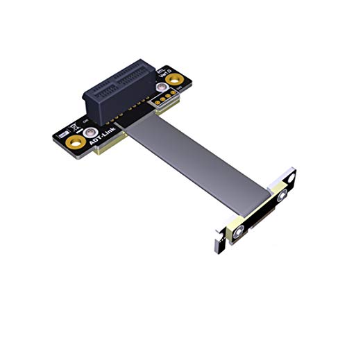 ADT-Link Dual 90 Grad rechtwinklig PCIe 3.0 x1 auf x1 Verlängerungskabel R11SL-TL 8G / bps High Speed PCI Express 1x Riser Card Extender (30cm) von ADT-Link