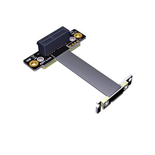 ADT-Link Dual 90 Grad rechtwinkliger PCIe 3.0 x1 zu x1 Verlängerungskabel R11SL-TL 8G / bps High Speed PCI Express 1 x Vertikale Kartenbandverlängerung (40 cm) von ADT-Link