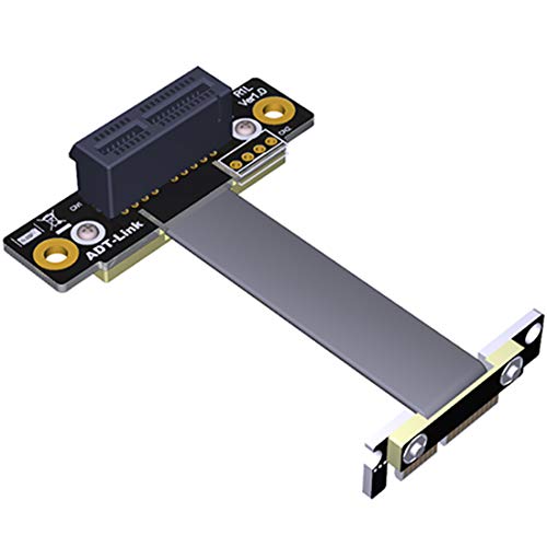 ADT-Link Erweiterungskabel PCIe 3.0 x1 auf x1 8G / BPS Vertical PCI Express x1 High Speed mit Netzkabel von ADT-Link