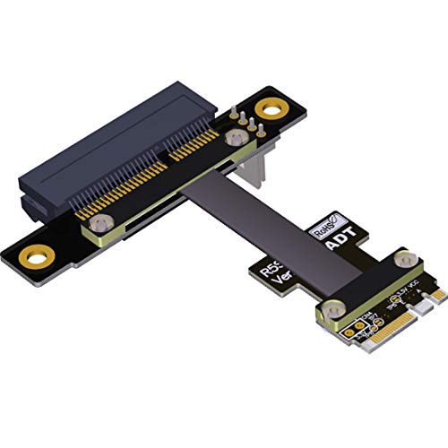 ADT-Link M.2 WiFi A.E Key A+E auf PCI-e 4X x4 Riser Extender Adapter Karte Ribbon Gen3.0 Kabel AE Key A E für PCIE 3.0 x1 x4 x16 M2 Karte R52SF 100cm von ADT-Link