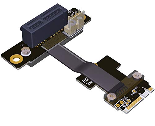ADT-Link M.2 WiFi A.E Key A+E auf PCI-e 4X x4 Riser Extender Adapter Karte Ribbon Gen3.0 Kabel AE Key A E für PCIE 3.0 x1 x4 x16 M2 Karte R52SL 10cm von ADT-Link