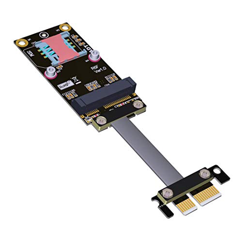 ADT-Link PCI Express 3.0 x1 auf Mini PCIe Adapter Riser Karte Verlängerungskabel Extender Adapter Verlängerungskabel PCIe Mpcie R16SF (10 cm) von ADT-Link