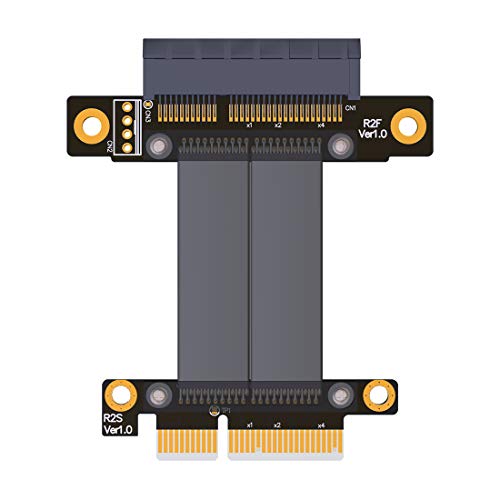 ADT-Link PCIe 3.0 x4 Stecker auf Buchse Verlängerungskabel R22SF PCI Express Gen3 Motherboard Grafikkarte SSD RAID Extender Konvertierung Riser Card 15CM von ADT-Link
