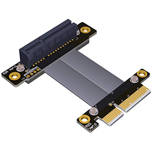 ADT-Link PCIe 3.0 x4 Verlängerungskabel 32G/BPS PCI Express 4X Graphic SSD RAID Extender Konvertierung Riser Card Vertical 270 R22SR 20CM von ADT-Link