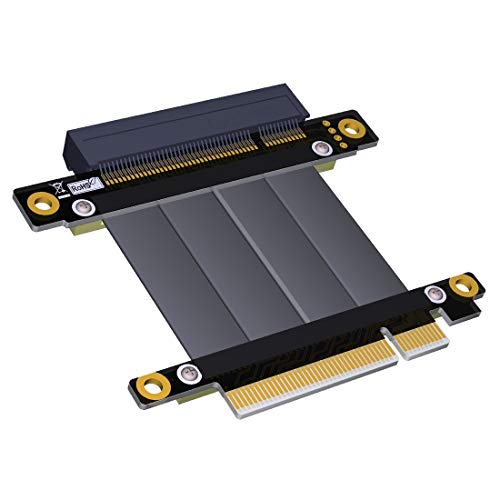 ADT-Link R11SL Links gewinkelt PCIe 3.0x1 zu x1 Verlängerungskabel EMI geschirmt 8 G/BPS High Speed PCI Express 1 x Riser Karte Verlängerung von ADT-Link