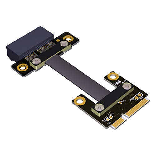 ADT-Link Riser PCIe 1x PCI-E x1 auf Mini PCIe Half mPCIe Riser Adapter Karte Ellbogen Design Gen3.0 Kabel 8Gbps Mini PCI-E 1 PCI-Express R61SF 40 cm von ADT-Link
