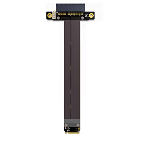 ADT-Link Riser PCIe x4 3.0 PCI-E 4X auf M.2 NGFF NVMe M Key 2280 Riser Karte Gen3.0 Schlüssel M2-M pci-Express Verlängerung 32G/BPS (15 cm, R42SF) von ADT-Link