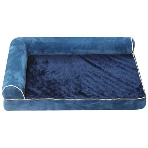 ADUODAO Beruhigende Haustiermatratze, weich, warm, Hundekissen, Bett mit rutschfester Unterseite, Katzenkissen mit L-förmigem Kissen für große, mittelgroße und kleine Haustiere, Katzen (75 x 50 x 14 von ADUODAO