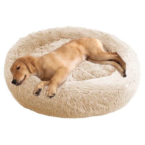 ADUODAO Donut Beruhigendes Hundebett, waschbar, Welpen-Kissen, Anti-Angst, Haustierkissen, flauschiges Donut-Kissen für große, mittelgroße und kleine Hunde, schlafendes Haustier-Sofakissen (100 cm ADUODAO Donut Beruhigendes Hundebett, waschbar, Welpen-Kissen, Anti-Angst, Haustierkissen, flauschiges Donut-Kissen für große, mittelgroße und kleine Hunde, schlafendes Haustier-Sofakissen (100 cm von ADUODAO