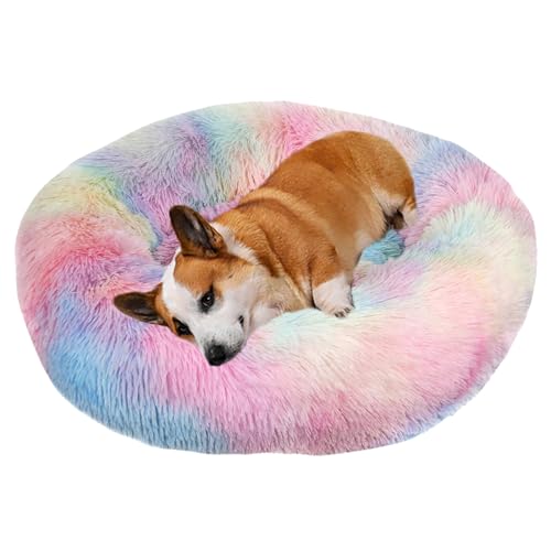 ADUODAO Flauschiges kuscheliges Hundesofa, Bett, Donut-beruhigendes Katzenbett, Plüsch-Hundekorb mit rutschfester Unterseite, weiches langes Plüsch-rundes Haustierkissen für große, mittelgroße und ADUODAO Flauschiges kuscheliges Hundesofa, Bett, Donut-beruhigendes Katzenbett, Plüsch-Hundekorb mit rutschfester Unterseite, weiches langes Plüsch-rundes Haustierkissen für große, mittelgroße und von ADUODAO