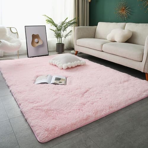 ADUODAO Großer Teppich, Bodenmatte, flauschiger Wohnzimmerteppich für Spielbereich, Kinderzimmer mit strapazierfähiger, rutschfester Unterseite, weicher Schlafzimmer-Teppich für den Innenbereich von ADUODAO