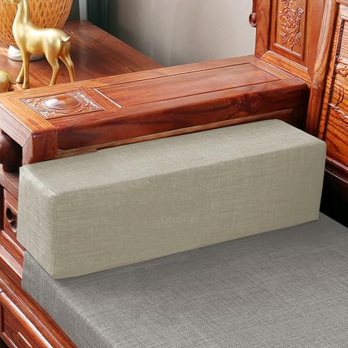 ADUODAO Maschinenwaschbare Nackenstützkissen für Couch, Bett, Auto, Wohnzimmer, individuelle Größe, Bettlückenfüller, Sofa, Armstützkissen, rechteckiges Armlehnenkissen (180 x 8 x 5 cm, Beige) von ADUODAO