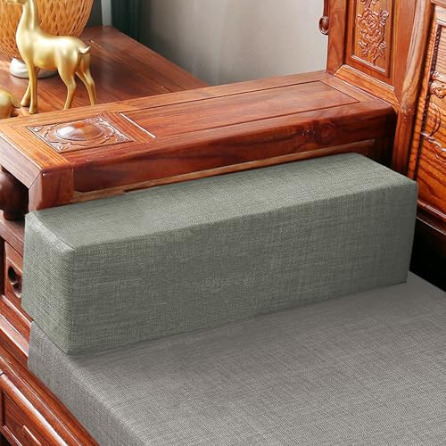 ADUODAO Maschinenwaschbare Nackenstützkissen für Couch, Bett, Auto, Wohnzimmer, individuelle Größe, Bettlückenfüller, Sofa, Armstützkissen, rechteckiges Armlehnenkissen (180 x 8 x 5 cm, Grau) von ADUODAO