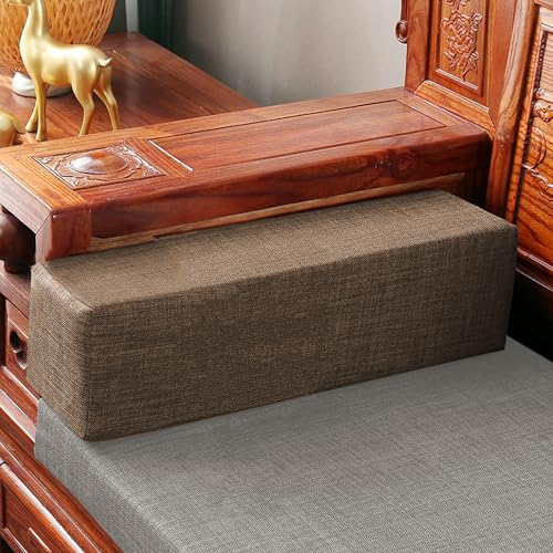 ADUODAO Maschinenwaschbare Nackenstützkissen für Couch, Bett, Auto, Wohnzimmer, individuelle Größe, Bettlückenfüller, Sofa, Armstützkissen, rechteckiges Armlehnenkissen (200 x 5 x 3 cm, braun) von ADUODAO