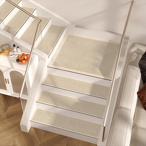 ADUODAO Rutschfeste Stufenmatten aus weichem Holz, waschbar, für Kinder, ältere Menschen, Kinder (75 x 26 cm, 4 Stück, Stil 7) von ADUODAO