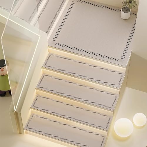 ADUODAO Rutschfeste Treppenteppich-Läufer, Treppenschutzmatte, Treppenschutzmatte, Sicherheitsläufer, perfekt für Haustiere, ältere Menschen, Kinder (55 x 22 cm, 4 Stück, Stil 6) von ADUODAO