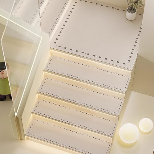 ADUODAO Rutschfeste Treppenteppich-Läufer, Treppenschutzmatte, Treppenschutzmatte, Sicherheitsläufer, perfekt für Haustiere, ältere Menschen, Kinder (70 x 22 cm, 4 Stück, Stil 1) von ADUODAO