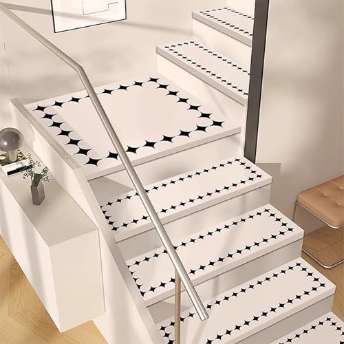 ADUODAO Strapazierfähige Stufenmatten mit rutschfester Unterseite für den Innenbereich (65 x 26 cm, 4 Stück, Stil 4) von ADUODAO