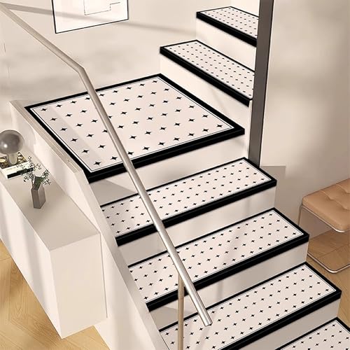 ADUODAO Strapazierfähige Stufenmatten mit rutschfester Unterseite für den Innenbereich (65 x 26 cm, 4 Stück, Stil 6) von ADUODAO