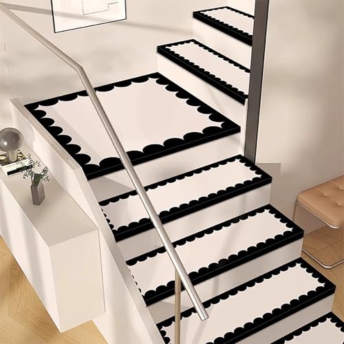 ADUODAO Strapazierfähige Stufenmatten mit rutschfester Unterseite für den Innenbereich (75 x 26 cm, 4 Stück, Stil 3) von ADUODAO