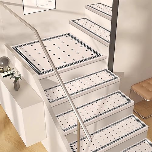 ADUODAO Strapazierfähige Stufenmatten mit rutschfester Unterseite für den Innenbereich (75 x 26 cm, 4 Stück, Stil 5) von ADUODAO