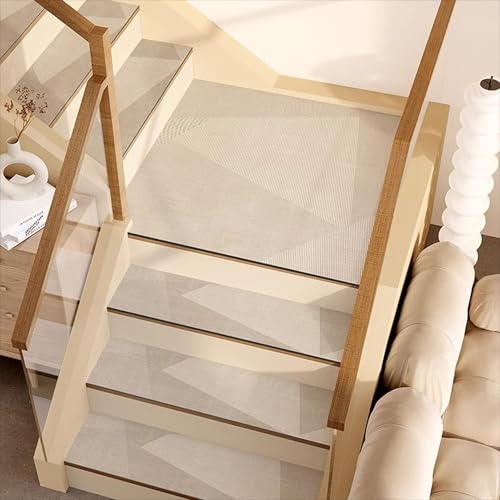 ADUODAO Treppenläufer-Teppich, Teppich, Treppenstufen, Trittschutzmatten, Teppichläufer mit rutschfester Unterseite, für Haustiere, Kinder, ältere Menschen, leicht zu reinigen (75 x 26 cm, 4 Stück von ADUODAO