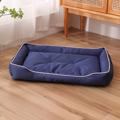 ADUODAO Wasserdichtes Haustier-Sofa-Kissen, rechteckig, beruhigend, rechteckig, Katzenkissen, Anti-Angst, waschbar, Hundesofa für kleine, mittelgroße und große Haustiere (64 x 46 x 12 cm, Blau) von ADUODAO