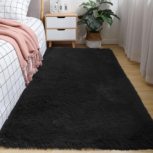 ADUODAO Wohnzimmerteppich, flauschiger zotteliger Schlafzimmerteppich für Heimdekoration, rutschfester Teppich, Plüsch-Bodenteppich, ideal für Kinderzimmer, Babyzimmer, bequeme Bodenmatte (90 x 160 cm ADUODAO Wohnzimmerteppich, flauschiger zotteliger Schlafzimmerteppich für Heimdekoration, rutschfester Teppich, Plüsch-Bodenteppich, ideal für Kinderzimmer, Babyzimmer, bequeme Bodenmatte (90 x 160 cm von ADUODAO