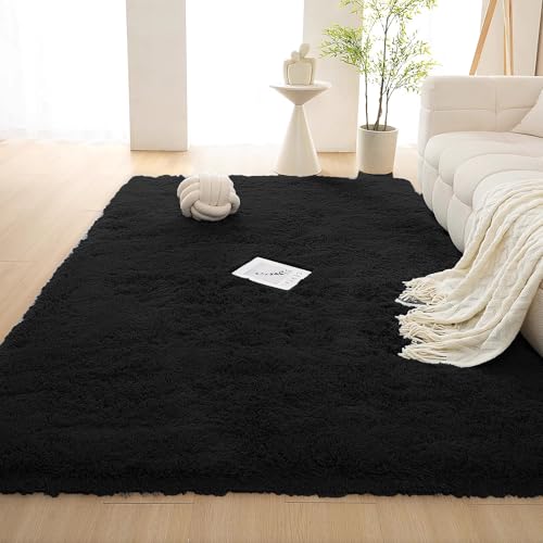 ADUODAO Wohnzimmerteppich, weich, flauschig, für den Innenbereich, zotteliger Teppich, große Teppich, Bodenmatte mit rutschfester Unterseite, fusselfrei, Schlafzimmerteppich, waschbarer Bettvorleger ADUODAO Wohnzimmerteppich, weich, flauschig, für den Innenbereich, zotteliger Teppich, große Teppich, Bodenmatte mit rutschfester Unterseite, fusselfrei, Schlafzimmerteppich, waschbarer Bettvorleger von ADUODAO