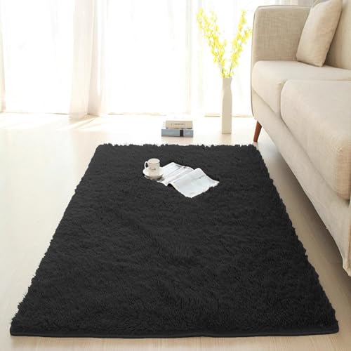 Flauschiger Schlafzimmerteppich, großer Bodenteppich mit rutschfester Unterseite, moderner Teppich für Kinderzimmer, Kinderzimmer, Spielbereich, zottelige Bodenmatte, Nachttischteppich (60 x 120 cm Flauschiger Schlafzimmerteppich, großer Bodenteppich mit rutschfester Unterseite, moderner Teppich für Kinderzimmer, Kinderzimmer, Spielbereich, zottelige Bodenmatte, Nachttischteppich (60 x 120 cm von ADUODAO