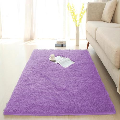 Flauschiger Schlafzimmerteppich, großer Bodenteppich mit rutschfester Unterseite, moderner Teppich für Kinderzimmer, Kinderzimmer, Spielbereich, zottelige Bodenmatte, Nachttischteppich (60 x 120 cm Flauschiger Schlafzimmerteppich, großer Bodenteppich mit rutschfester Unterseite, moderner Teppich für Kinderzimmer, Kinderzimmer, Spielbereich, zottelige Bodenmatte, Nachttischteppich (60 x 120 cm von ADUODAO