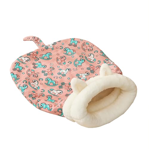 Katzenhöhlenbett, waschbarer Schlafplatz für Katzen, superweich, beruhigendes Haustier-Höhlenhaus, einfach zu tragen für den Innenbereich, Kätzchenbetten, tragbares Haustierversteck (Stil 1) von ADUODAO