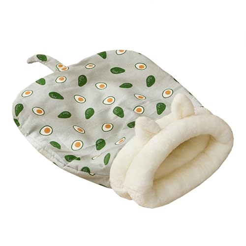 Katzenhöhlenbett, waschbarer Schlafplatz für Katzen, superweich, beruhigendes Haustier-Höhlenhaus, einfach zu tragen für den Innenbereich, Kätzchenbetten, tragbares Haustierversteck (Stil 3) von ADUODAO